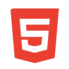 HTML5 logo with red background and white H letter